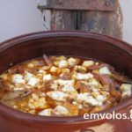 Cooking recipes: Shrimp pasta in a wood oven