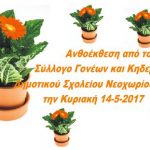 Νεοχώρι: Ανθοέκθεση από τον Σύλλογο Γονέων και Κηδεμόνων του Δημοτικού Σχολείου Νεοχωρίου – Σχοινά