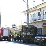 Πλατύ – Διακοπή ρεύματος – Κάηκε πλατφόρμα με βαμβάκι κάτω από καλώδια της ΔΕΗ – φωτό