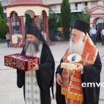 Ι.Ν. Κοιμήσεως Θεοτόκου Αλεξάνδρειας: Υποδοχή Τιμίου Σταυρού και Λειψάνου Κοσμά Αιτωλού. – βίντεο – φωτό