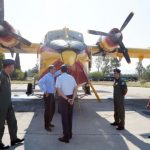 Επίσκεψη του Προέδρου της Νέας Δημοκρατίας στη βάση των Canadair στο στρατιωτικό αεροδρόμιο της Ελευσίνας