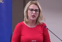 Δήλωση on camera της Προέδρου της Κοινοβουλευτικής Ομάδας του ΣΥΡΙΖΑ-Προοδευτική Συμμαχία, Ρένας Δούρου, στο περιστύλιο της Βουλής