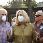 Η Φ. Γεννηματά στις πληγείσες από τις πυρκαγιές περιοχές στη Βαρυμπόμπη