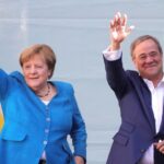 Γερμανία: Στην τελευταία της προεκλογική συγκέντρωση, η Άγγελα Μέρκελ κάλεσε τους Γερμανούς να ψηφίσουν τον Άρμιν Λάσετ για το “μέλλον” της Γερμανίας