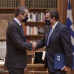 Συνάντηση Κυριάκου Μητσοτάκη – Μαργαρίτη Σχοινά στο Μέγαρο Μαξίμου