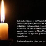 Συλλυπητήριο από τους συλλόγους διδασκόντων του συγκροτήματος ΕΠΑΛ – ΔΙΕΚ Βέροιας