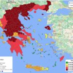 Επιδημιολογικός Χάρτης: Λακωνία και ακόμη 25 περιοχές σε βαθύ κόκκινο