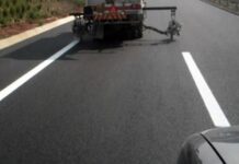 Εργασίες διαγράμμισης στην Ε.Ο. Θεσσαλονίκης – Ν. Μουδανιών από την Περιφέρεια Κ. Μακεδονίας