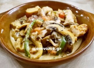 Koτόπουλο με μανιτάρια και πιπεριές – Μια τηγανιά νόστιμη…