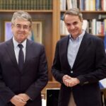 Συνάντηση του πρωθυπουργού με τον επιχειρηματία Στ. Ανδρεάδη που πραγματοποιεί δωρεά για τη δημιουργία περιαστικού δάσους στη Θεσσαλονίκη