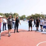 Ο Απόστολος Τζιτζικώστας στο τουρνουά μπάσκετ Όχι στη Βία, που διοργανώθηκε στη μνήμη του Άλκη Καμπανού