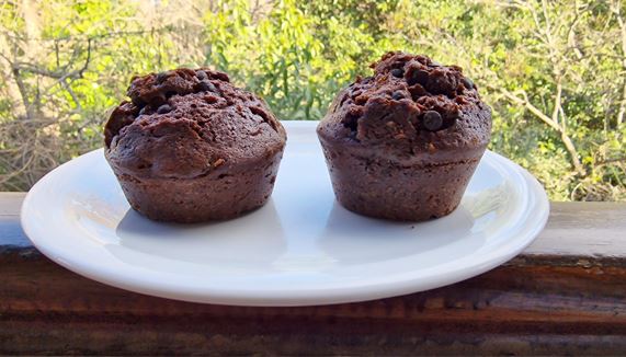 Σοκολατένια muffins χωρίς βούτυρο 2
