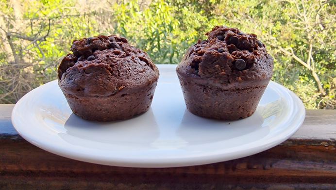 Σοκολατένια muffins χωρίς βούτυρο