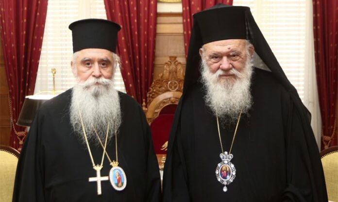 Αρχιεπίσκοπος Ιερώνυμος και Αρχιεπίσκοπος Σινά Συμεών -- φωτο ΑΠΕ - ΙΕΡΑ ΑΡΧΙΕΠΙΣΚΟΠΗ ΑΘΗΝΩΝ - Χρήστος Μπόνης