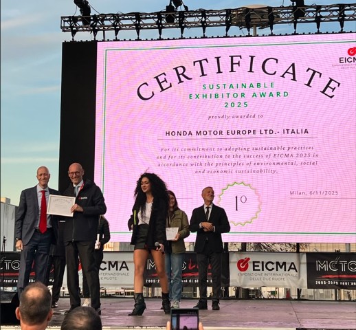 Honda wins the sustainable exhibitor award main
