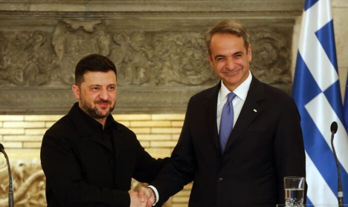 Κ. Μητσοτάκης κα Ζελένσκι - φωτο ΑΠΕ