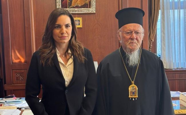 Όικουμενικός Πατριάρχης και Όλγα Κεφαλογιάννη