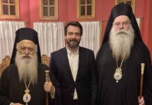 Τάσος Μπαρτζώκας στην ενθρόνιση του Θεοφιλεστάτου Επισκόπου Δομενίκου κ. Αθηναγόρα