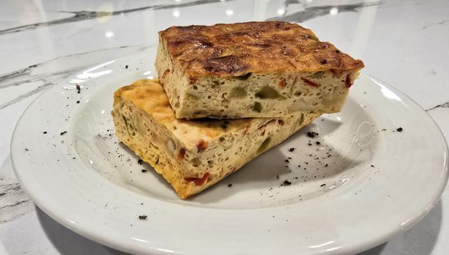 Πίτα με πιπεριές χωρίς φύλλο