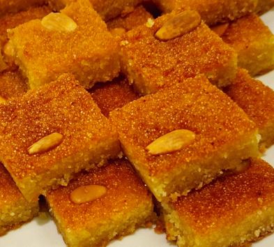 Μπασμπούσα Το σιμιγδαλένιο κέικ της Μέσης Ανατολής 3