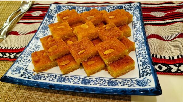 Μπασμπούσα - Το σιμιγδαλένιο κέικ της Μέσης Ανατολής