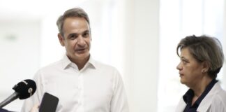 Ο Κ. Μητσοτάκης στους Ωρεούς, στη Βόρεια Εύβοια