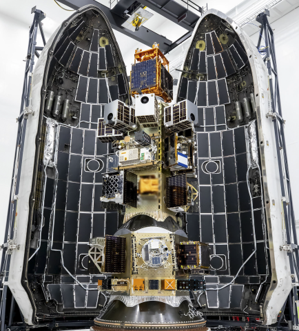 Hyperion and Posidonia satellites stacked for launch